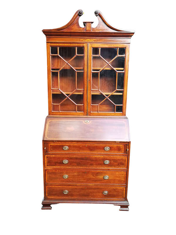 A George III Mahogany Secretaire Bookcase