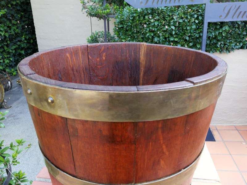 A Cape Teak Balie With Brass Bands
