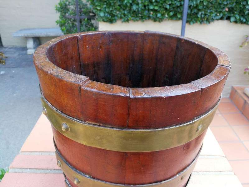 A Cape Teak Balie With Brass Bands, Circa Late 1800s
