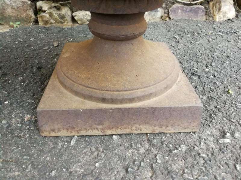 A Pair Of 20th Century French Cast Iron Urns