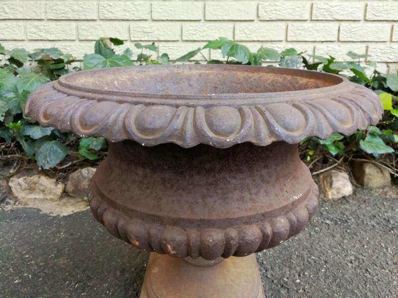 A Pair Of 20th Century French Cast Iron Urns