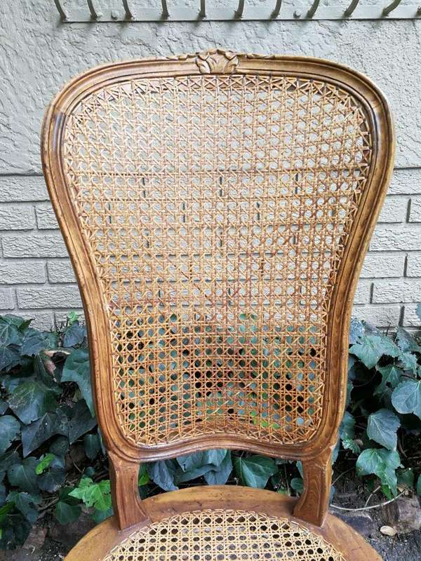 A 20th Century Circa Mid 1950s Set Of Eight French Carved Oak Dining Chairs