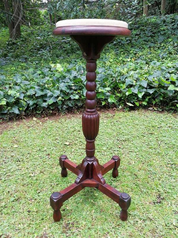 An Early 20th Century Teak Wine Table With Marble Top