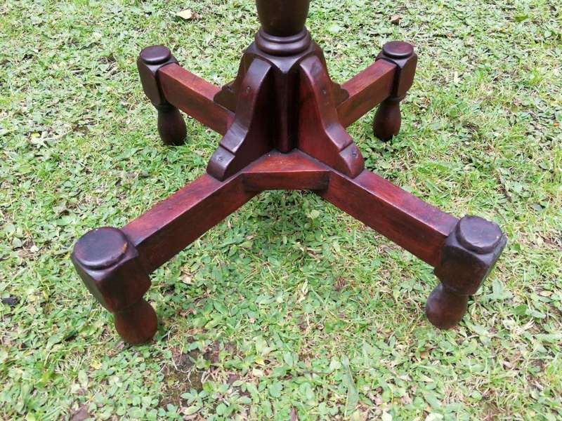 An Early 20th Century Teak Wine Table With Marble Top