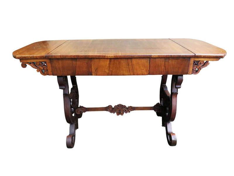 A 19th Century Victorian Mahogany Sofa Table With Drawer