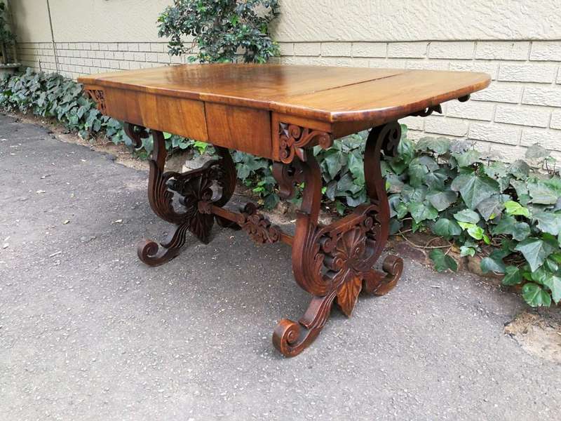 A 19th Century Victorian Mahogany Sofa Table With Drawer
