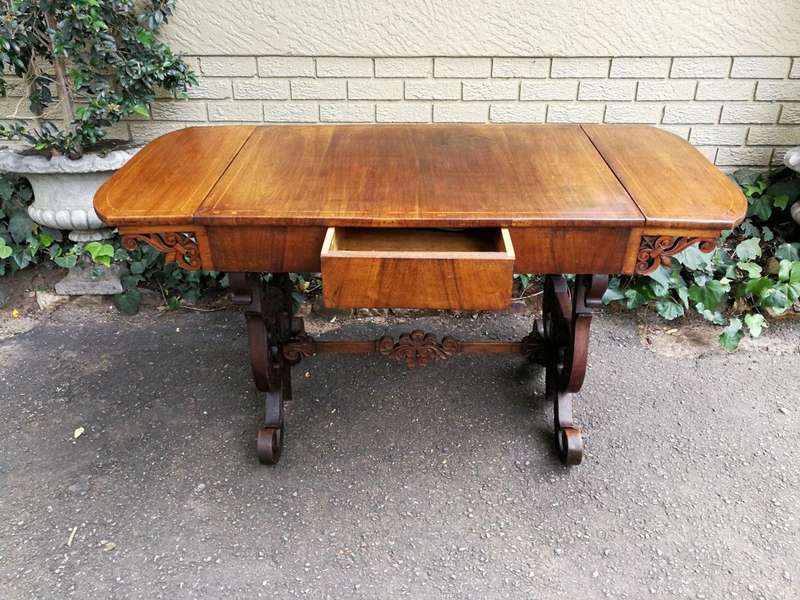 A 19th Century Victorian Mahogany Sofa Table With Drawer