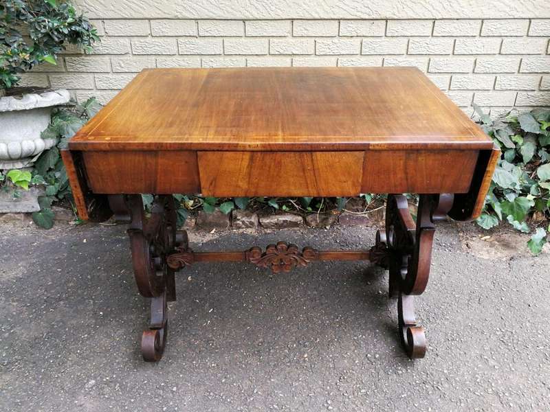 A 19th Century Victorian Mahogany Sofa Table With Drawer