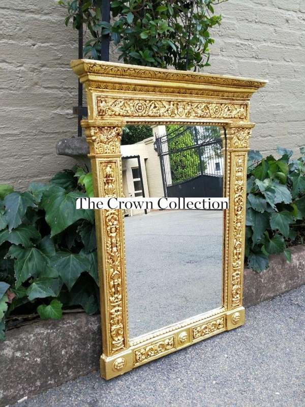 A Mid 20th Century Hand Gilded Wooden Mirror