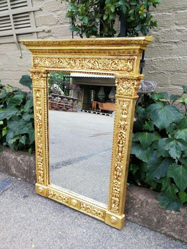 A Mid 20th Century Hand Gilded Wooden Mirror