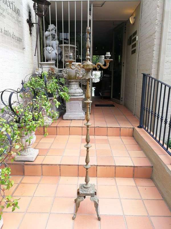 A 20th Century Circa 1970   Brass Floor Lamp