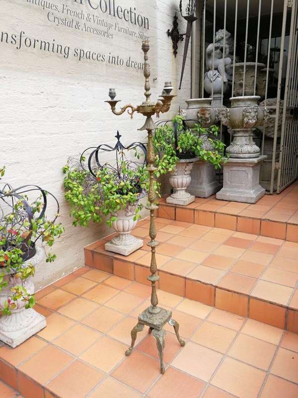 A 20th Century Circa 1970   Brass Floor Lamp