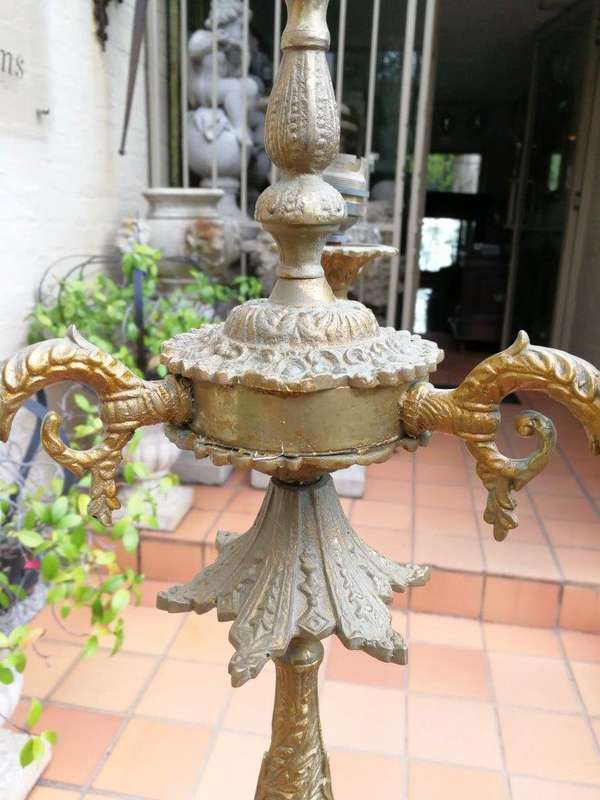 A 20th Century Circa 1970   Brass Floor Lamp
