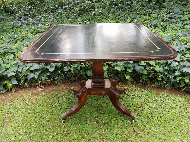 A Regency Circa 1800 Rosewood Inlaid and folding Card Table. BADA Stamp  (British Antique Dealer...