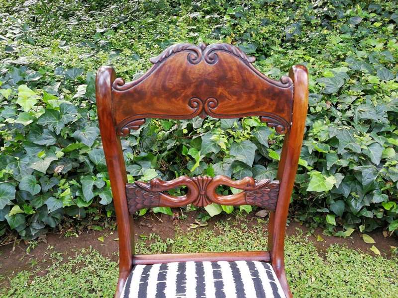 A Set Of Five 19th Century Circa 1860 Victorian Mahogany Chairs