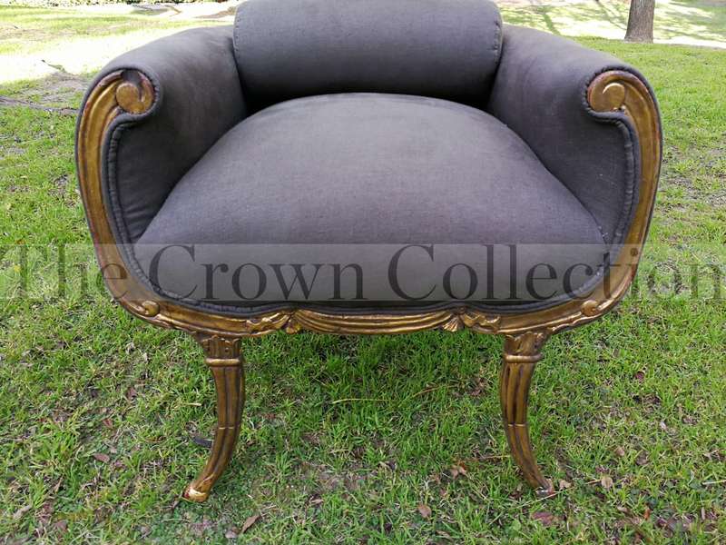 A First Half 20th Century Circa 1930 Pair of Large Size Hand-gilded Carved Mahogany Armchairs