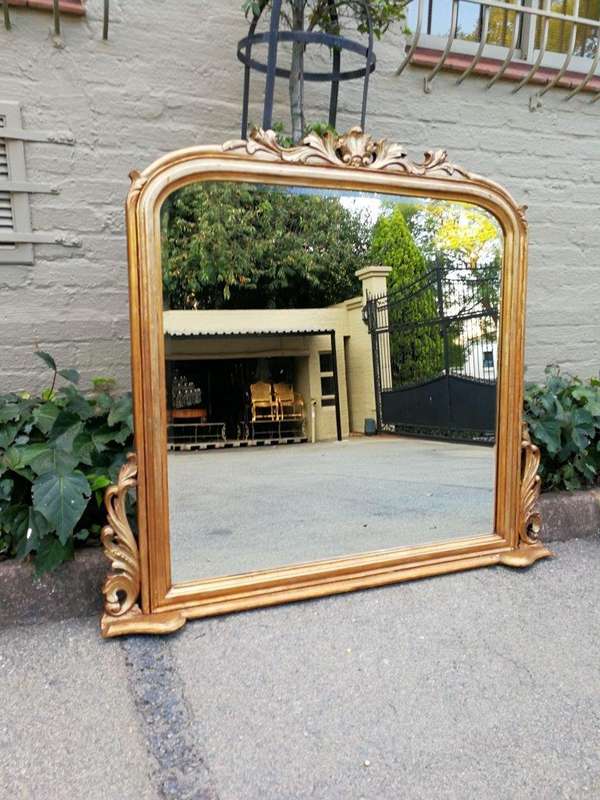 A 20th Century Victorian Style Gilt Painted Bevelled Mirror