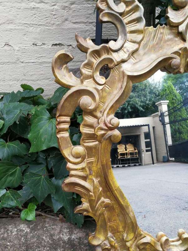 A Mid 20th Century Circa 1950 French Style Gilt Painted Wooden Mirror