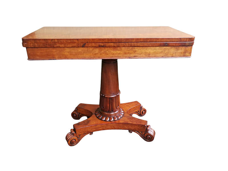 A 19th Century Circa 1880 Victorian Mahogany Card Table With Green Baize
