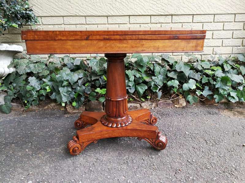 A 19th Century Circa 1880 Victorian Mahogany Card Table With Green Baize