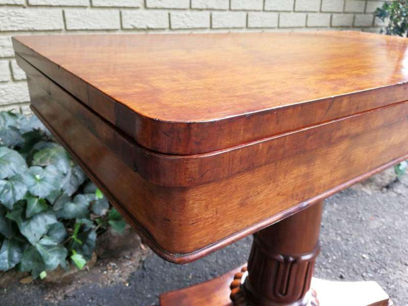 A 19th Century Circa 1880 Victorian Mahogany Card Table With Green Baize