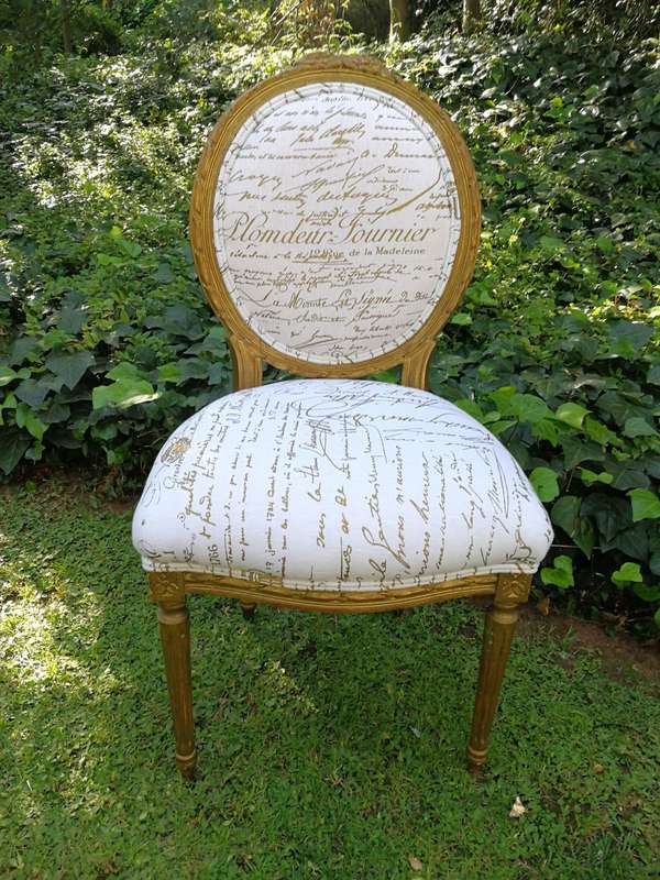 An Early 20th Century Set Of French Giltwood Louis XVI Style Settee And Pair of Chairs Upholstere...