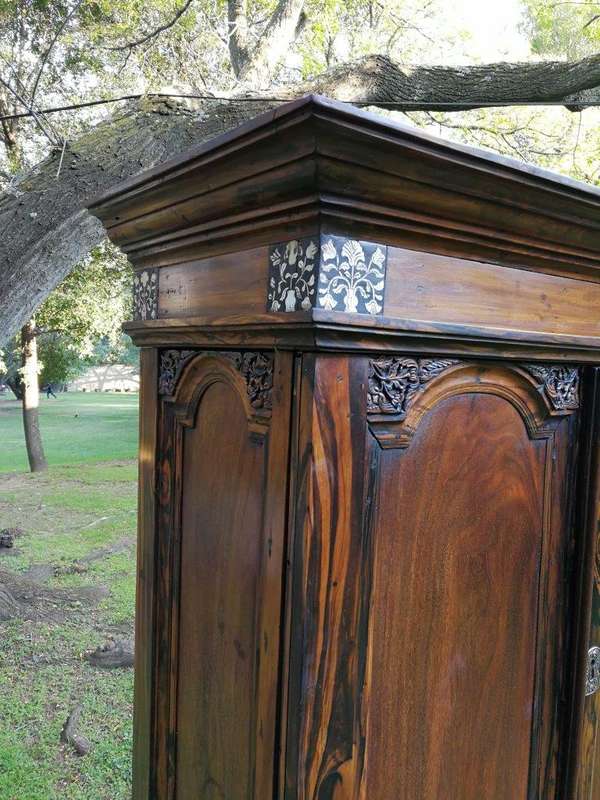 A Rare 18th Century Colonial Coromandel Cabinet On Stand