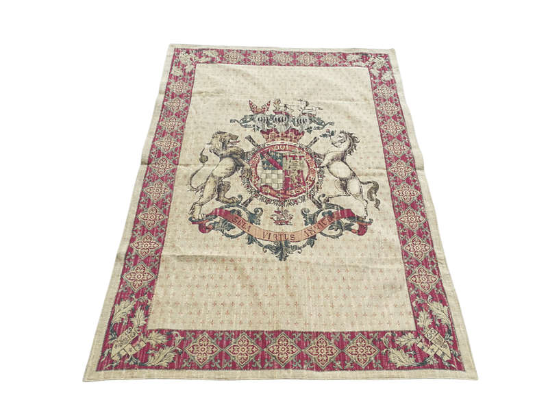 Antique Armorial Coat of Arms Scene Beautiful Wall Hanging Tapestry