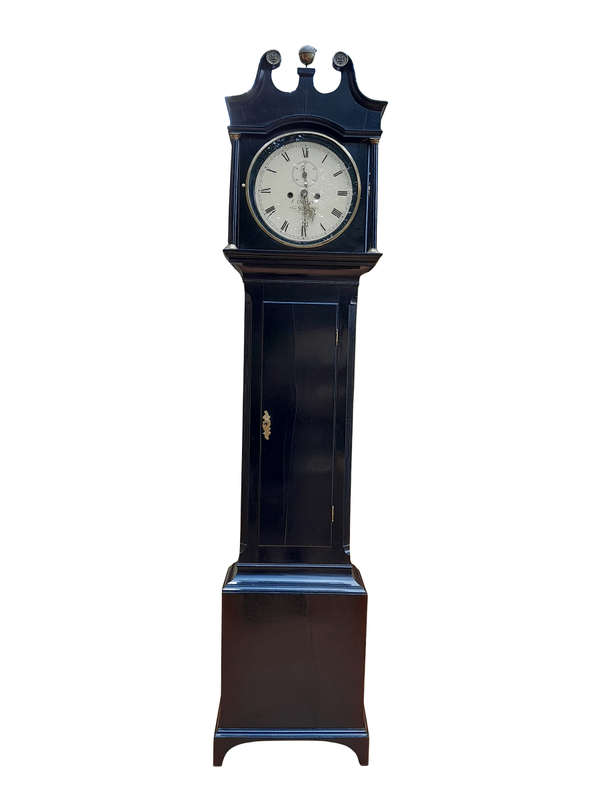 An Antique Early 19th Century Mahogany Longcase / Grandfather Clock in a Contemporary Ebonised Fi...