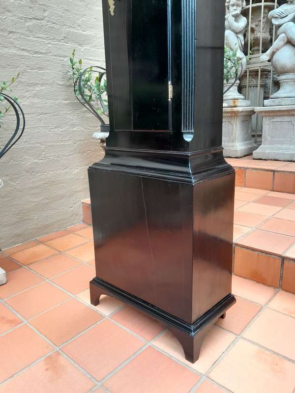 An Antique Early 19th Century Mahogany Longcase / Grandfather Clock in a Contemporary Ebonised Fi...