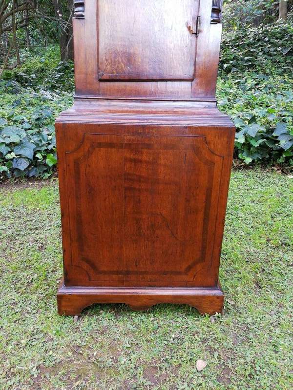 An Early 19th Century Mahogany and Oak Tall  Longcase/Grandfather Clock with Brass Dial Signed Sm...