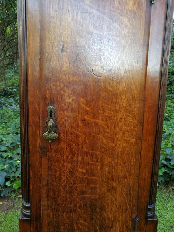 An Early 19th Century Mahogany and Oak Tall  Longcase/Grandfather Clock with Brass Dial Signed Sm...