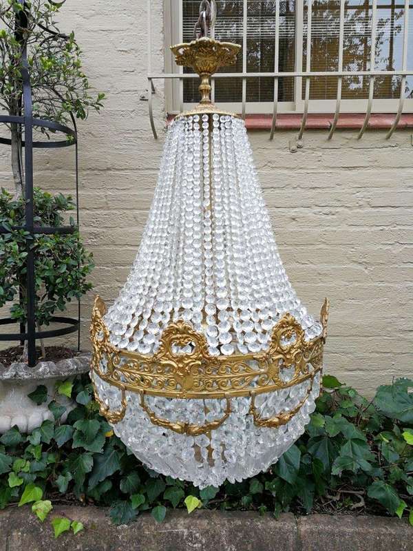 A Pair of 20th Century French  Empire Style Chandeliers