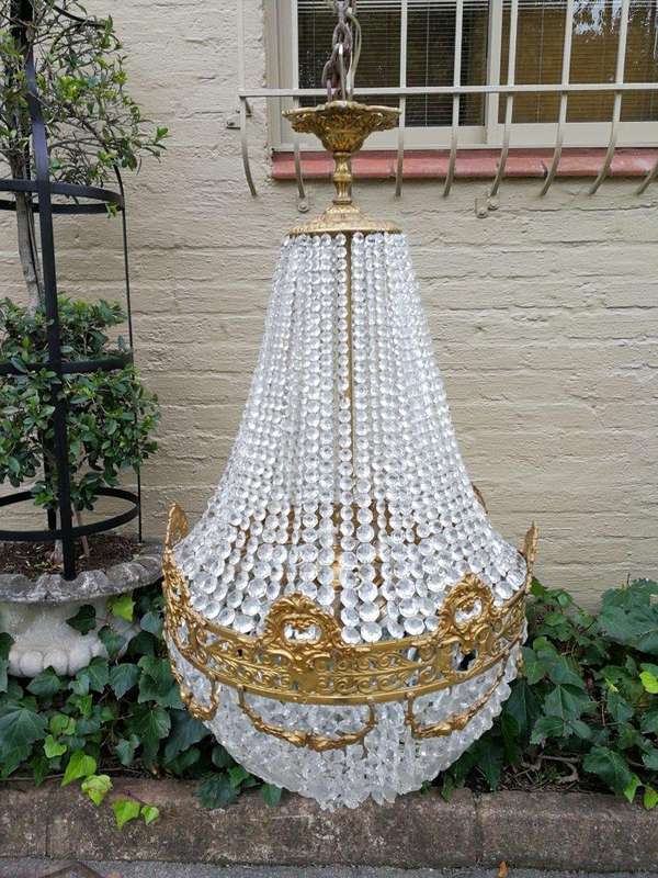 A Pair of 20th Century French  Empire Style Chandeliers
