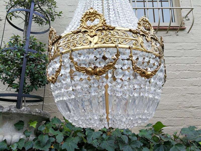 A Pair of 20th Century French  Empire Style Chandeliers
