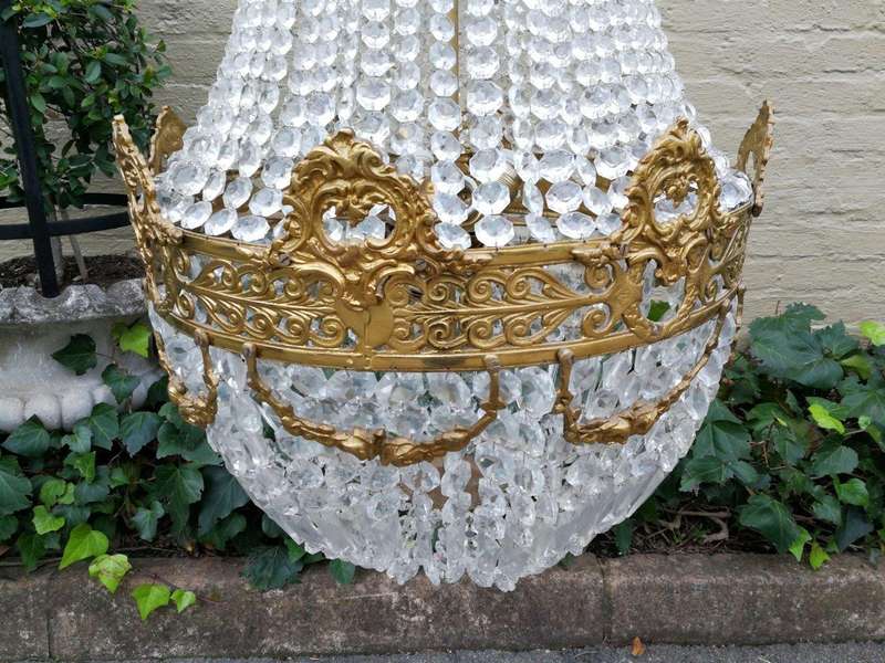 A Pair of 20th Century French  Empire Style Chandeliers