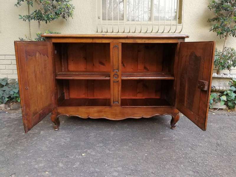 An Antique18th Century French Cherrywood Buffet / Server / Drinks Cabinet