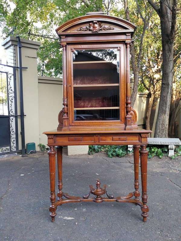 An Antique Victorian Mahogany Cabinet on Stand