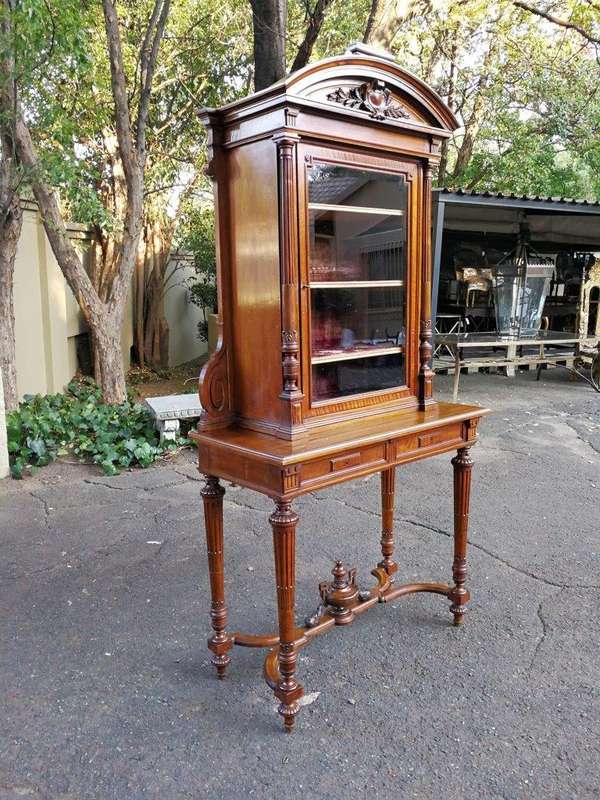 An Antique Victorian Mahogany Cabinet on Stand
