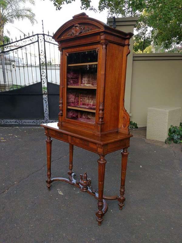 An Antique Victorian Mahogany Cabinet on Stand