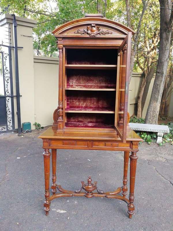 An Antique Victorian Mahogany Cabinet on Stand