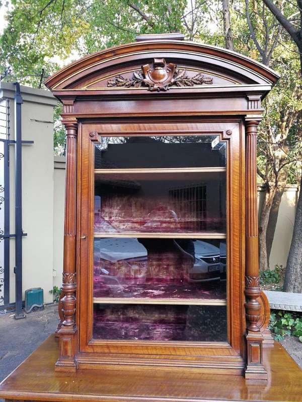 An Antique Victorian Mahogany Cabinet on Stand