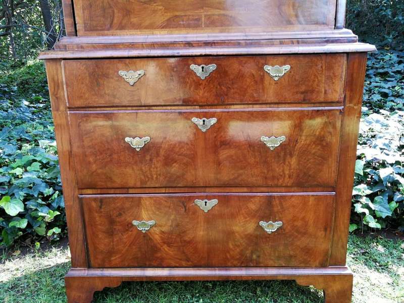 A George III Walnut Secretaire Abbatant