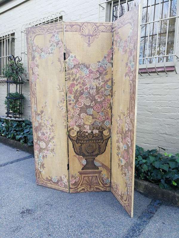 A Large Size Three Panel Screen for Floor or Wall Décor