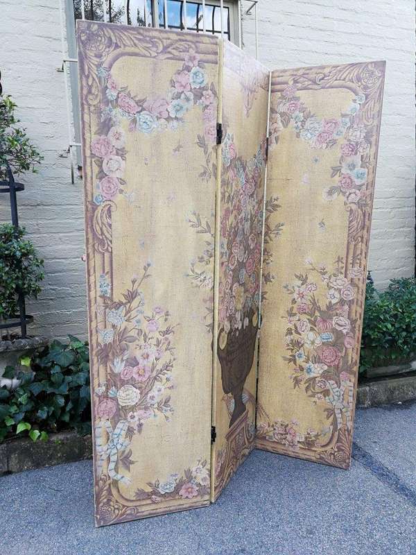 A Large Size Three Panel Screen for Floor or Wall Décor
