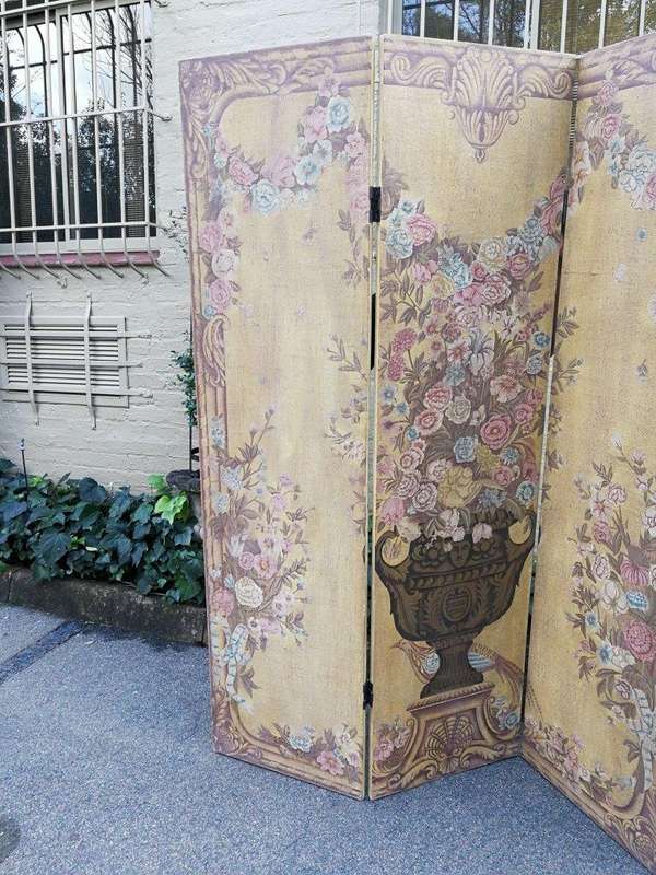 A Large Size Three Panel Screen for Floor or Wall Décor
