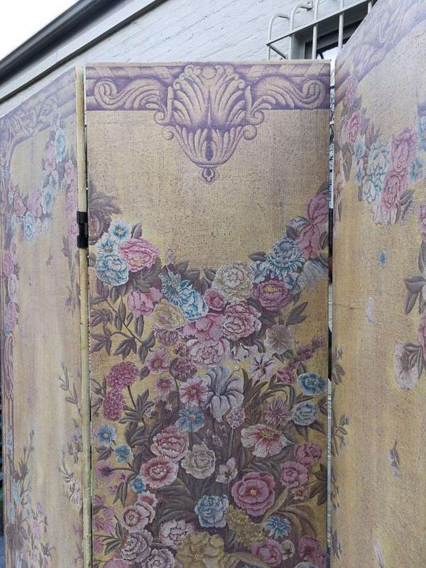 A Large Size Three Panel Screen for Floor or Wall Décor