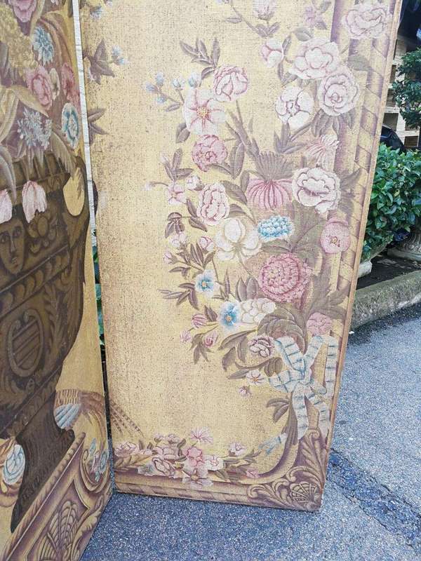 A Large Size Three Panel Screen for Floor or Wall Décor
