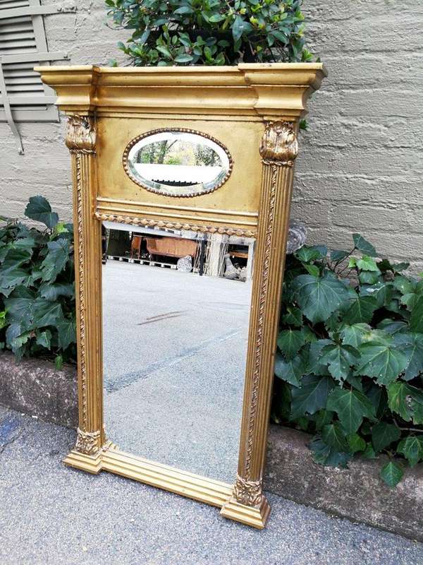 A 20th Century French-style Gilt Bevelled Mirror