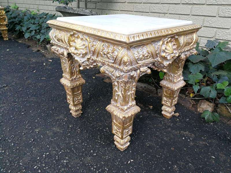 A French Style Ornately Carved Side Table